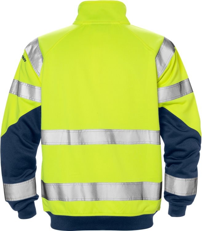 FristadsHighVisSweatjackeKl37426SHVWarnschutz-GelbMarine