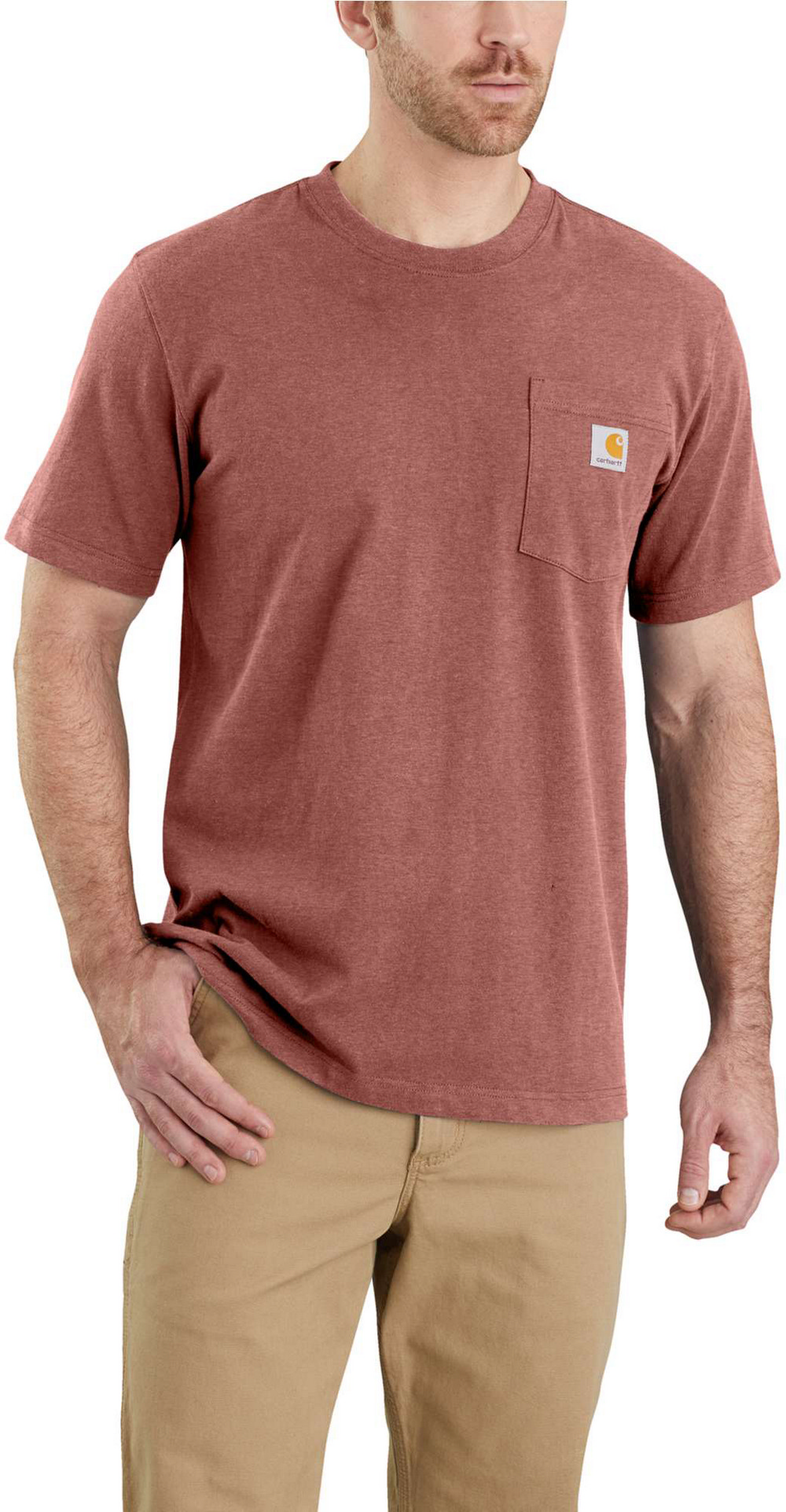CarharttT-ShirtK87Pocket103296AuburnSnowHeather-S