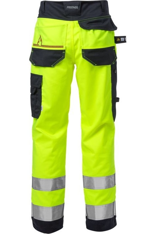 FristadsFlamestatHighVisStretch-HandwerkerhoseKl22167ATHFWarnschutz-GelbMarine