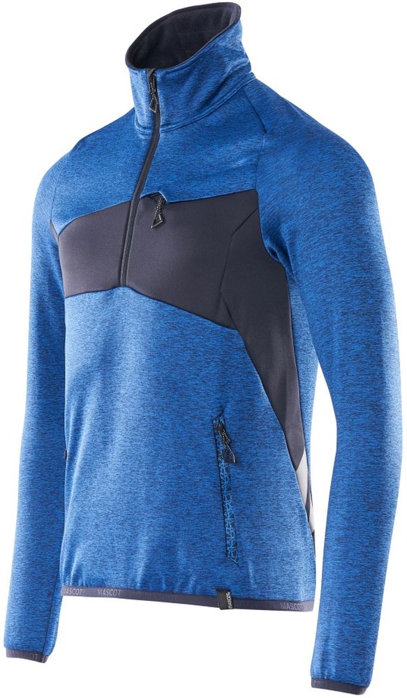 MascotFleecepullovermitkurzemReiverschlussAccelerate18003-316AzurblauSchwarzblau-XXL