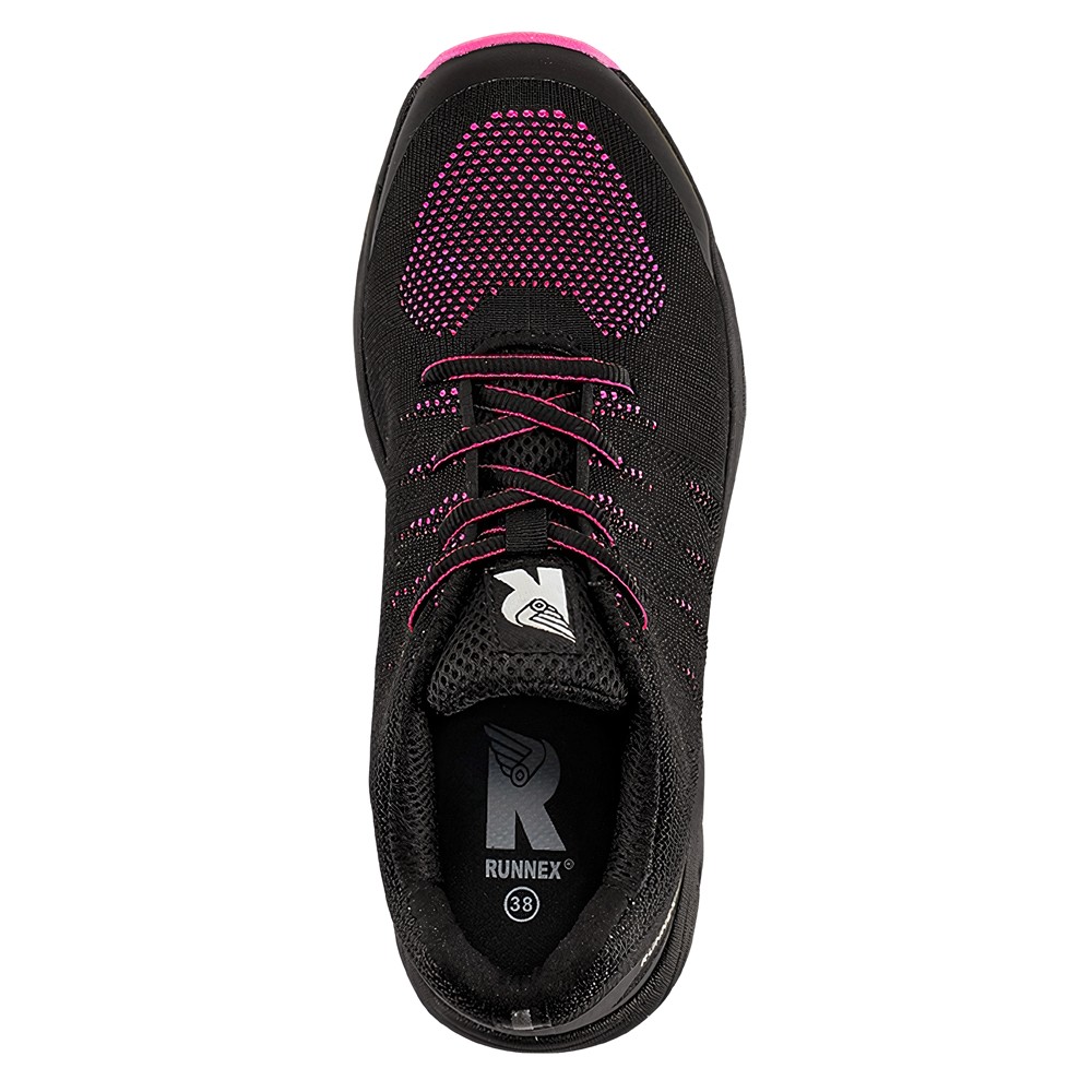 RUNNEXDamenS1P-SicherheitshalbschuhGirlStarSchwarzPink