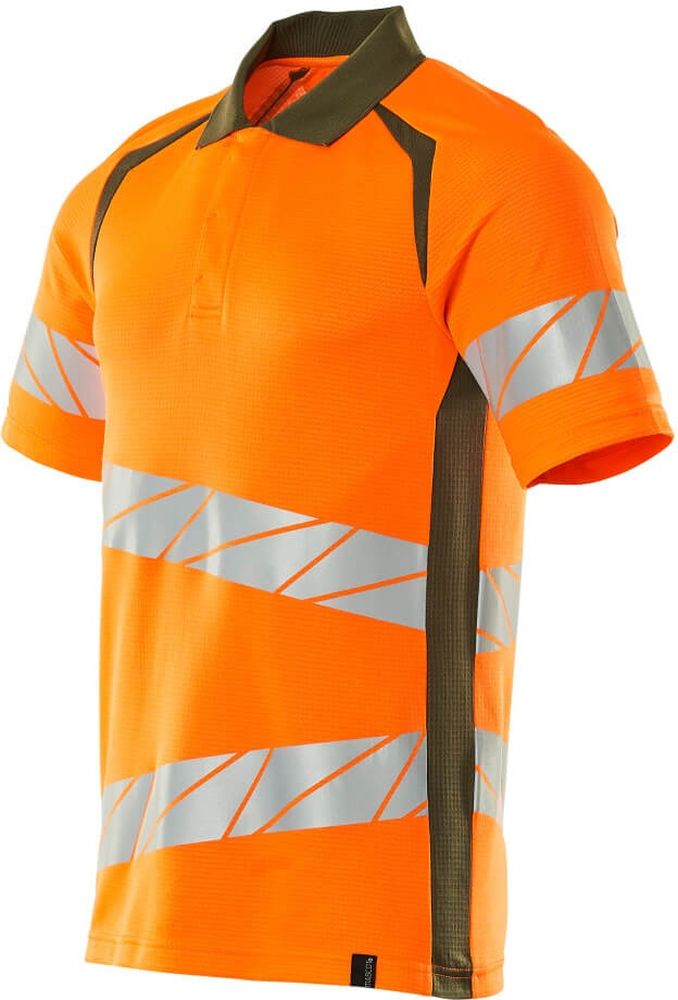 MascotPolo-ShirtAccelerateSafe19083-771Hi-visOrangeMoosgrn-XXL