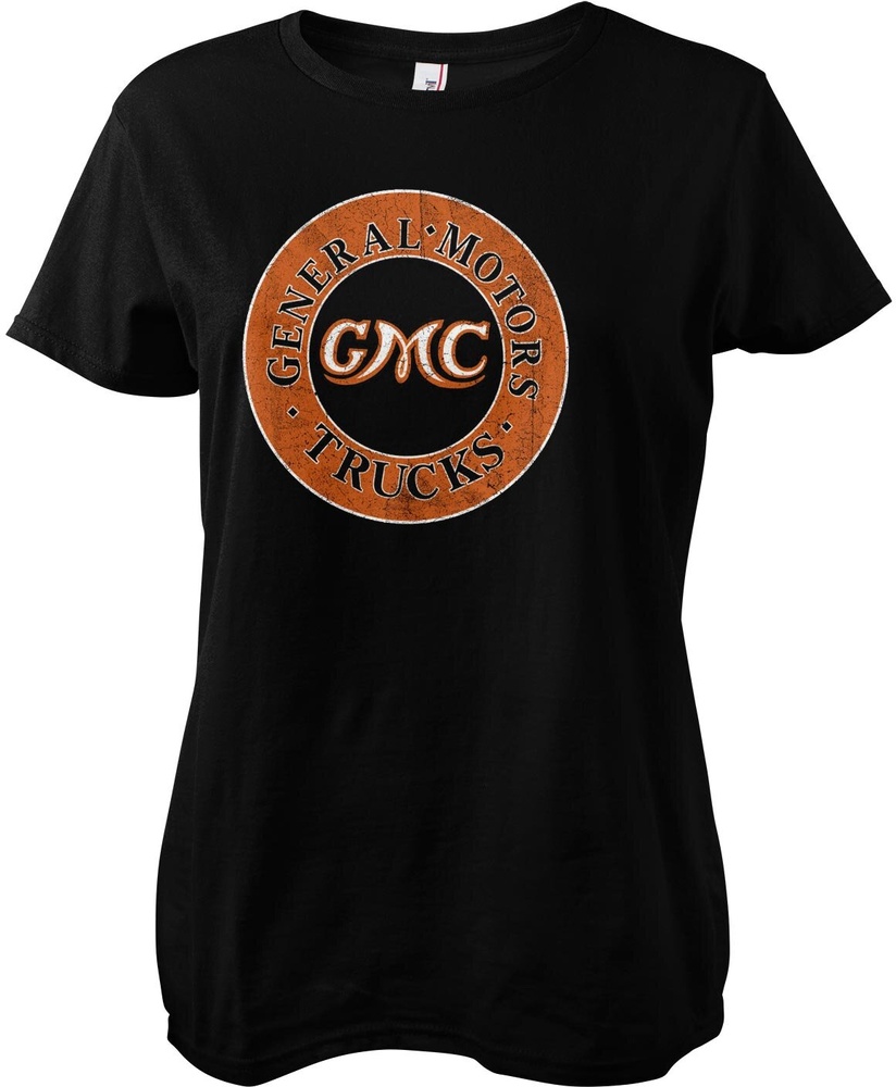GMCDamenT-ShirtGeneralMotorsTrucksPatchGirlyTeeGM-5-GMC002-H50-2Black-S