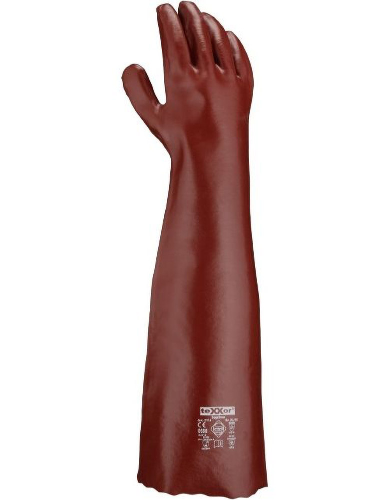 teXXorToplineChemikalienschutz-HandschuhePvcRotbraun12Paar2114