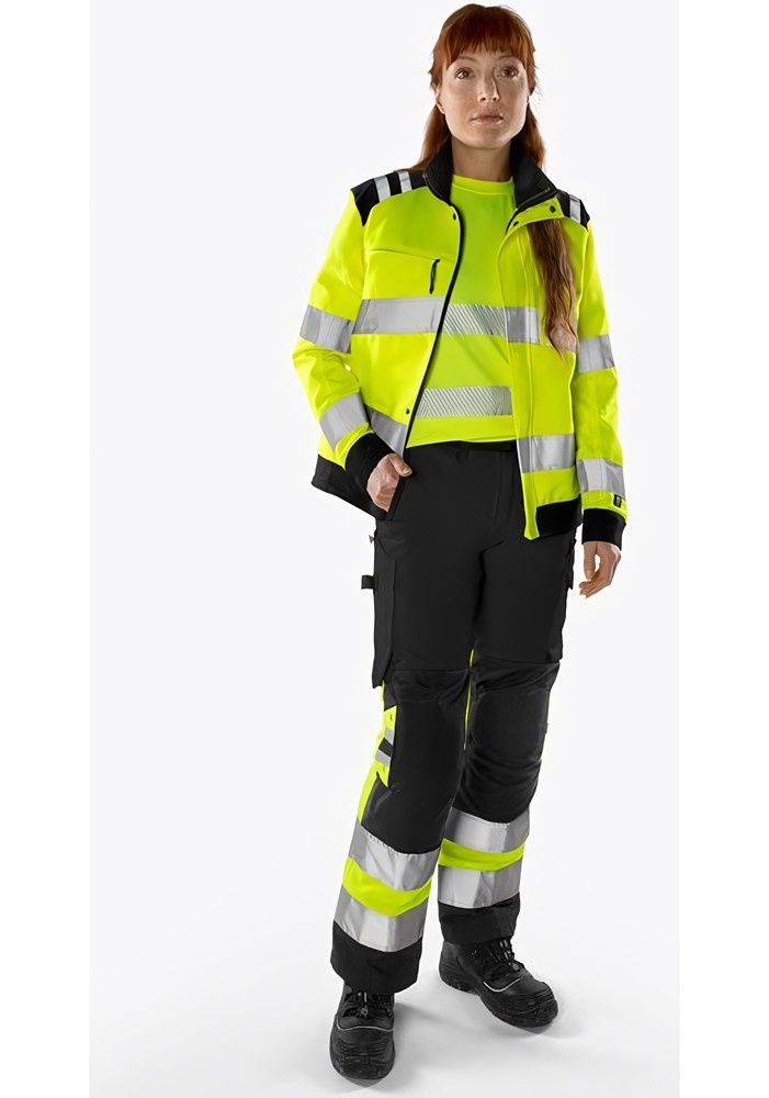 FristadsHighVisGreenHoseDamenKl12652GPLUWarnschutz-OrangeGrau-34