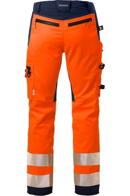 FristadsHighVisHandwerkerStretch-HoseDamenKl22710PLUWarnschutz-OrangeMarine