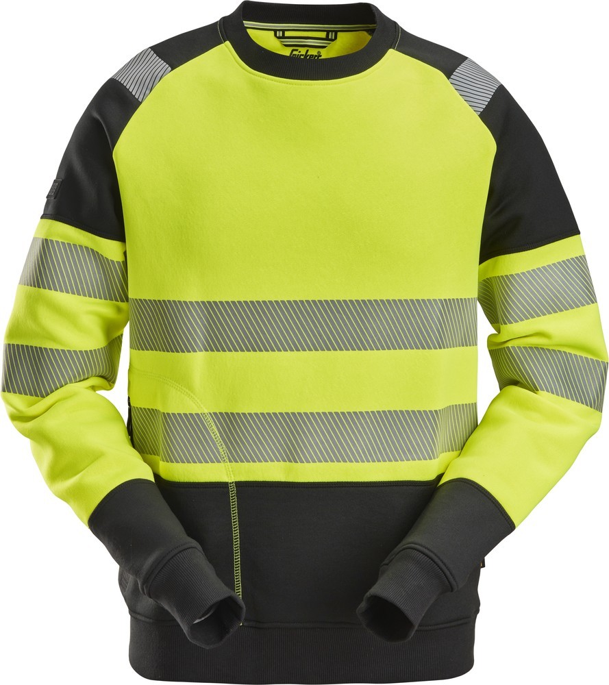 SnickersWarnschutzT-ShirtHigh-VisSweatshirtKl2High-VisGelbSchwarz