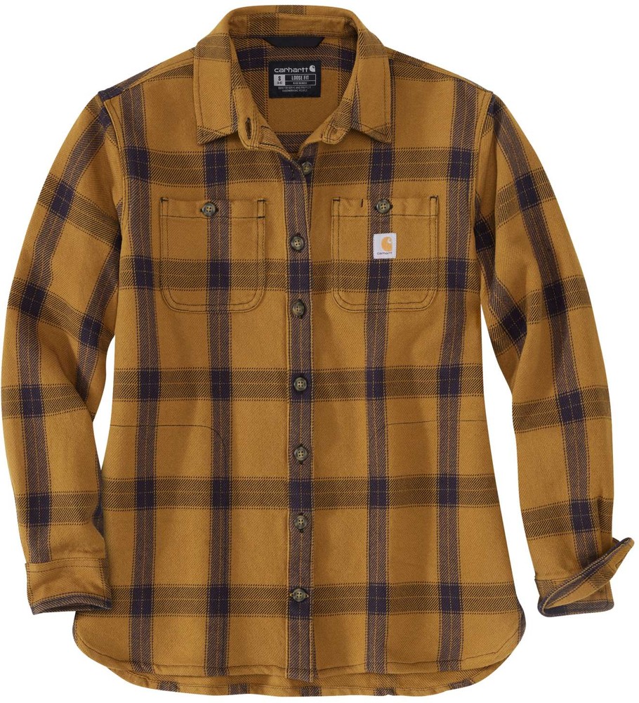 CarharttDamenHemdHeavyweightTwillLSPlaidShirtCarharttBrown