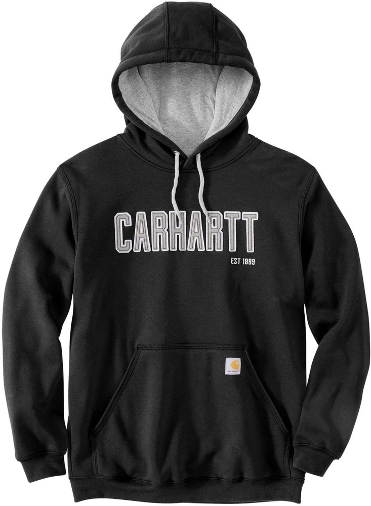 CarharttFeltLogoGraphicSweatshirtBlack