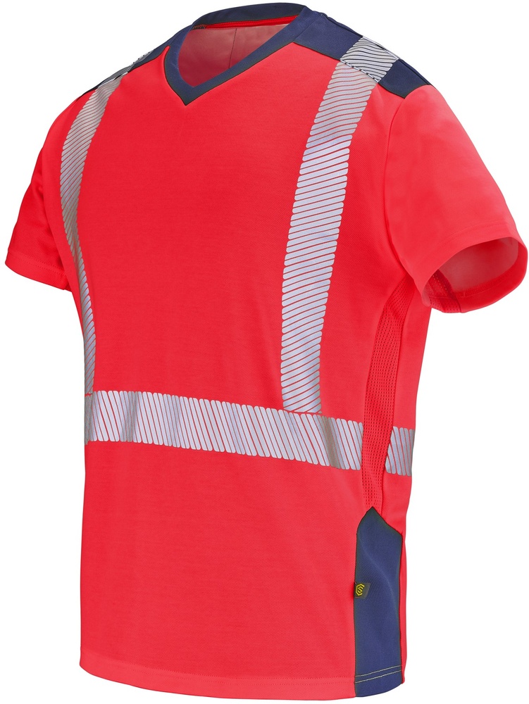 CepovettKurzarm-ShirtFluoSafeXp9T84FluoRedNavy-S