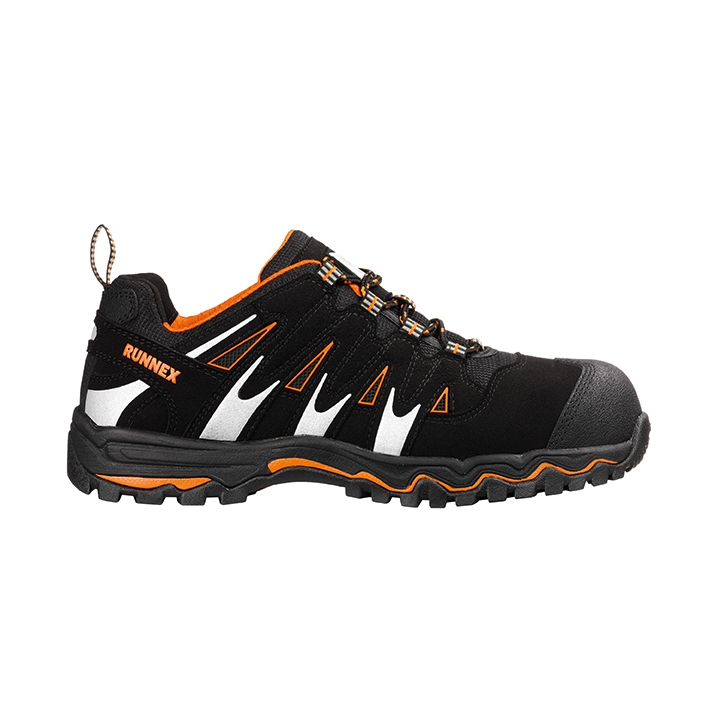 RUNNEXS1P-SicherheitshalbschuhLightStarSchwarzOrangeSilber