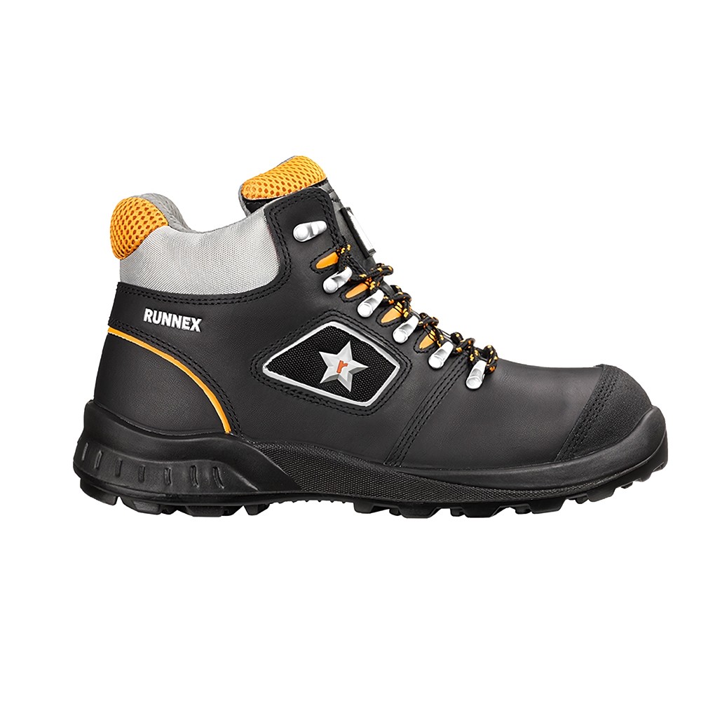 RUNNEXS3-SicherheitsschnrstiefelTeamStarSchwarzOrange