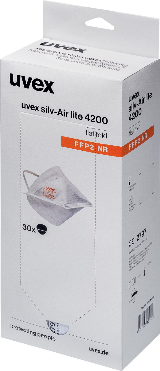 UvexFaltmaskeSilv-AirLite4200Ffp28734230Stck