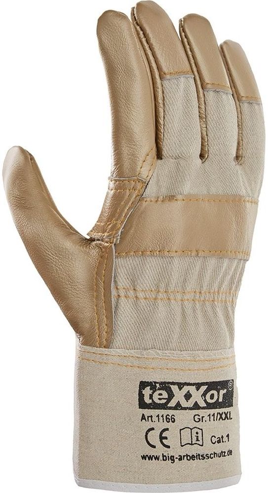 teXXorMbelleder-HandschuheHellesLeder12Stck1166LederHellDrellWei-11