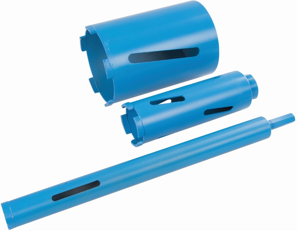 SilverlineKernbohrerDreiDiamantbohrkronenmitZubehr7-tlgSatz2852u107mm