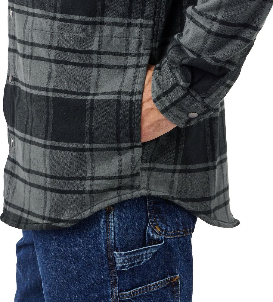 CarharttJackeFlannelFleeceLinedHoodedShirtJacElm-XL