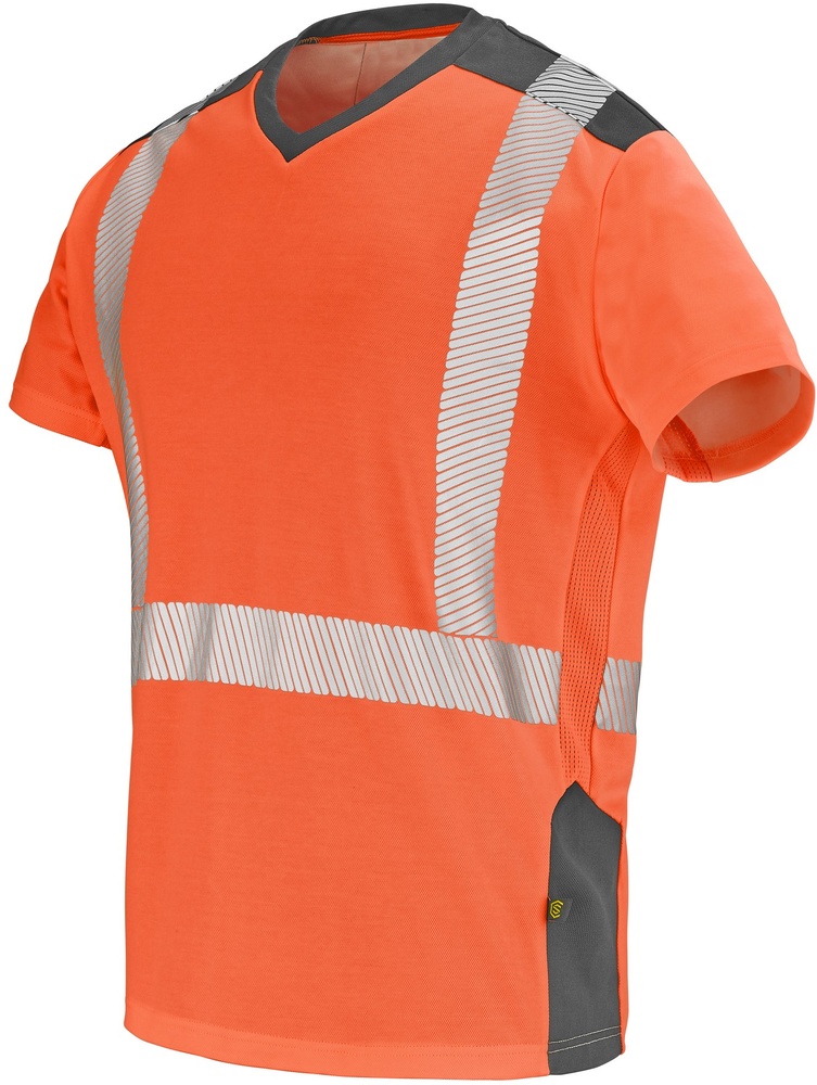 CepovettKurzarm-ShirtFluoSafeXp9T84FluoOrangeCharcoalGrey-S