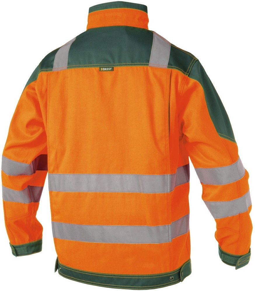 DassyWarnschutzArbeitsjackeOrlandoPESCO74NeonorangeFlaschengrn-4XL