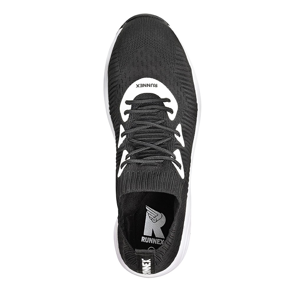 RUNNEXS1-SicherheitshalbschuhSportStarSchwarzWei