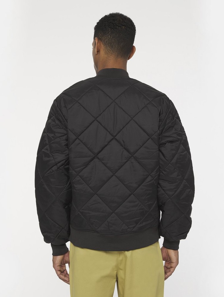 DickiesJackeDiamondQuiltedJacketBlack-M