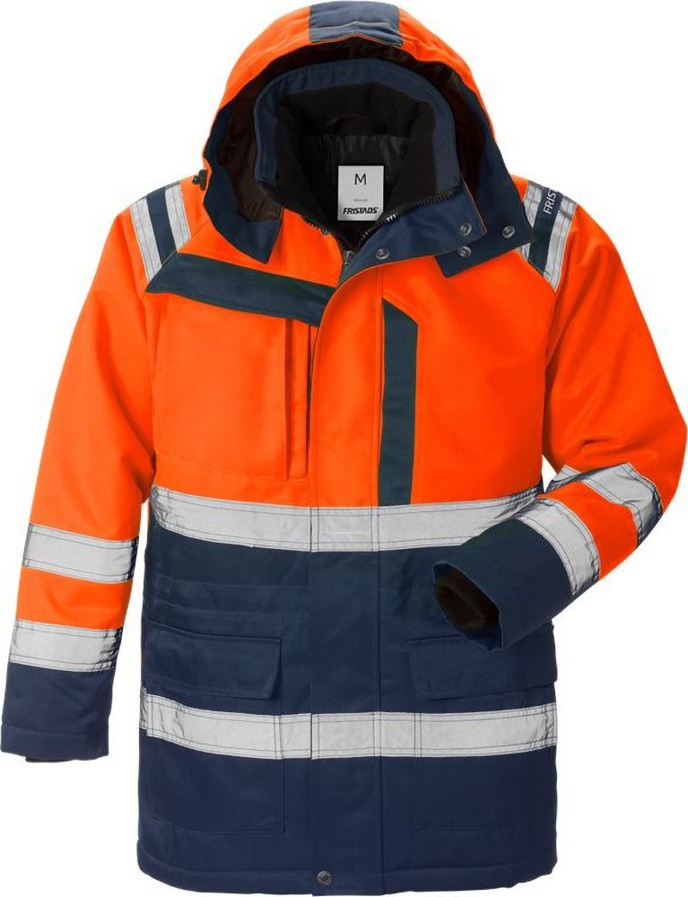 FristadsWarnschutz-JackeHighVisWinterparkaKl34042PPWarnschutz-OrangeMarine-XS