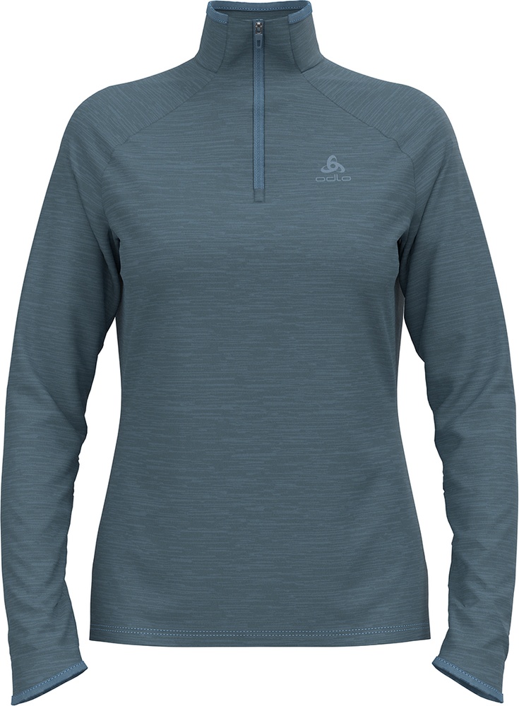 OdloDamenMidLayer12ZipRunEasyWarm313261ProvincialBlueMelange-L
