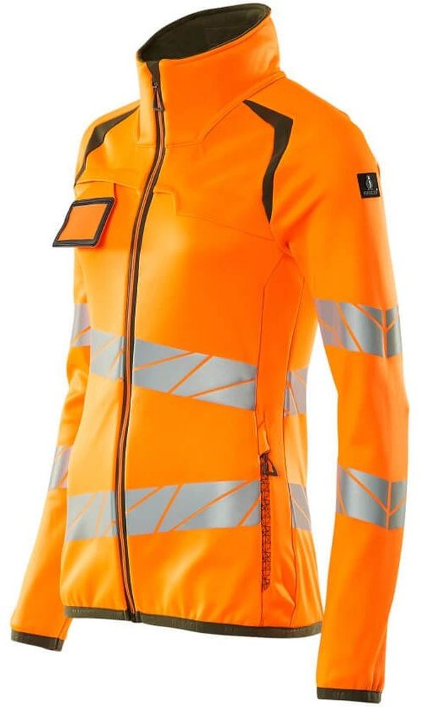 MascotDamenFleecepullovermitReiverschlussAccelerateSafe19153-315Hi-visOrangeMoosgrn-XXL