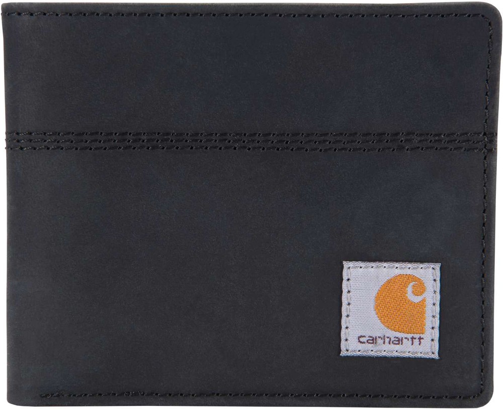 CarharttPortemonnaieSaddleLeatherBifoldWalletBlack