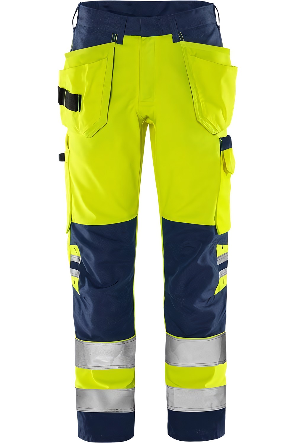 FristadsHighVisGreenHandwerkerhoseKl22641GPLUWarnschutz-GelbMarine