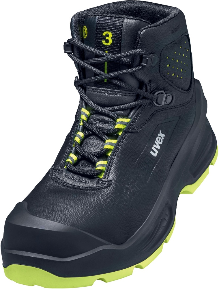 UvexSicherheitsschuhStiefel3SicherheitsstiefelS368721SRC68723SchwarzGelb-41Weite12