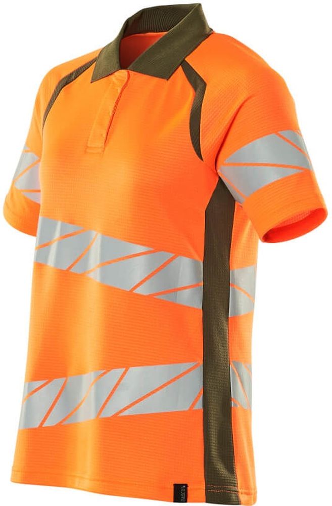 MascotDamenPolo-ShirtAccelerateSafe19093-771Hi-visOrangeMoosgrn-XXL