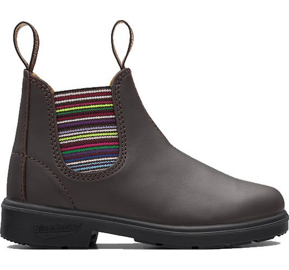 BlundstoneKinderStiefelBoots1413LeatherElasticKidsBrownStripes-K10UK