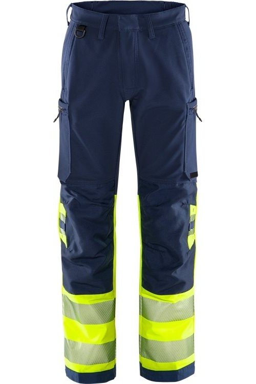 FristadsHighVisGreenStretchhoseKl12647GSTPWarnschutz-GelbMarine