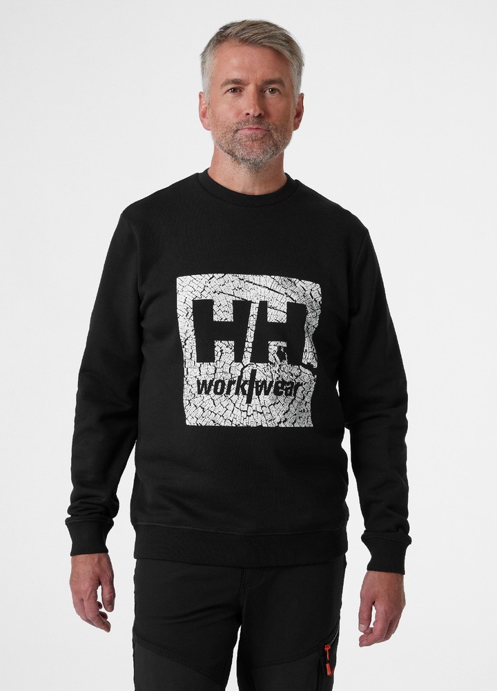 HellyHansenLogoSweatshirtBlack-XS