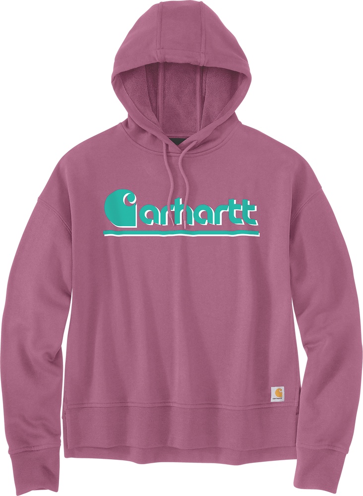 CarharttDamenFiberSeriesGraphicHoodedSweatshirt106918Woodrose-XS