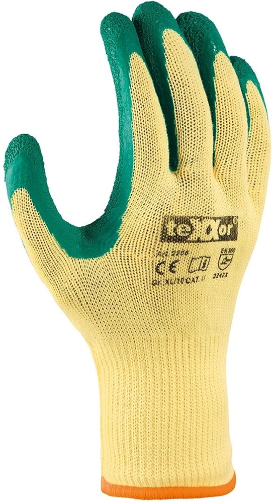 teXXorGrobstrick-HandschuhePolyester12Stck2206GelbGrn-7