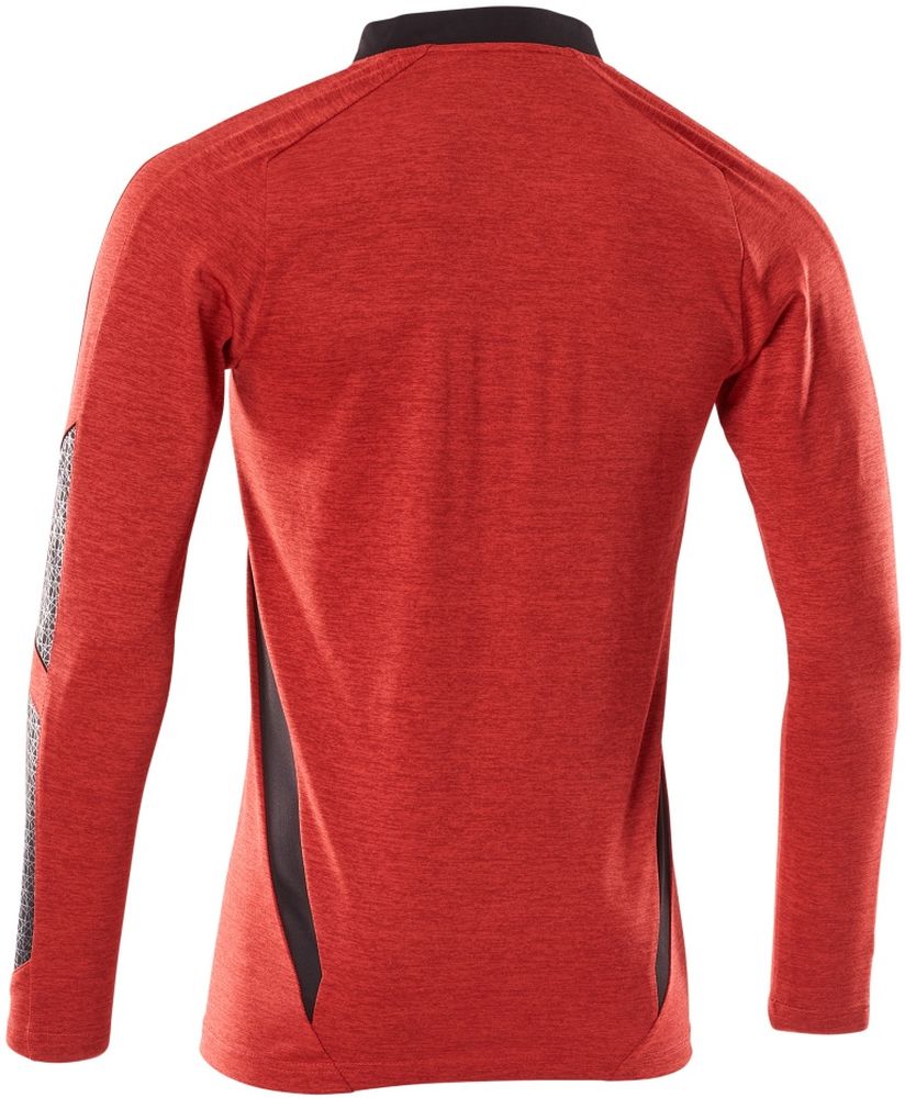 MascotPolo-ShirtLangarmAccelerate18081-810VerkehrsrotmeliertSchwarz-XXL