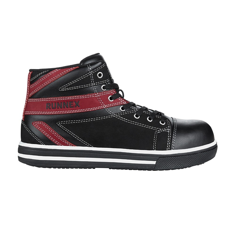 RUNNEXS3-SicherheitsschnrstiefelSportStarSchwarzRot