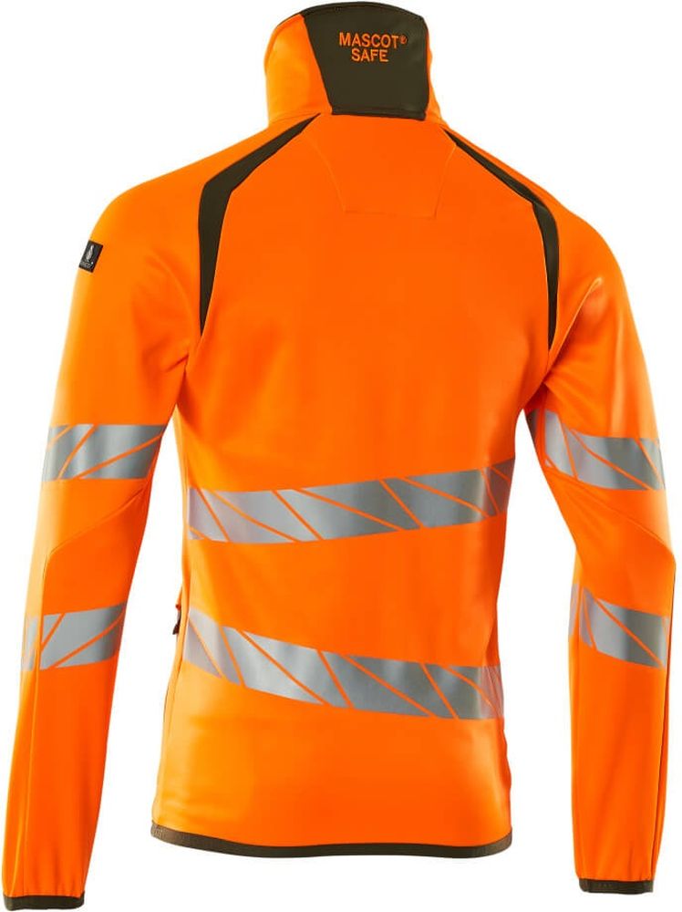 MascotFleecepullovermitReiverschlussAccelerateSafe19103-315Hi-visOrangeMoosgrn-XXL