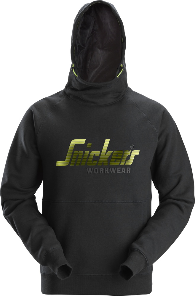 SnickersWorkwearLogoHoodie2845Schwarz-XS