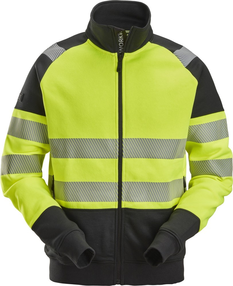 SnickersWarnschutzjackeHigh-VisReiverschlussjackeKl2High-VisGelbSchwarz