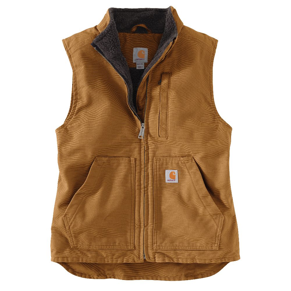 CarharttDamenWesteSherpaLinedMockNeckVestCarharttBrown