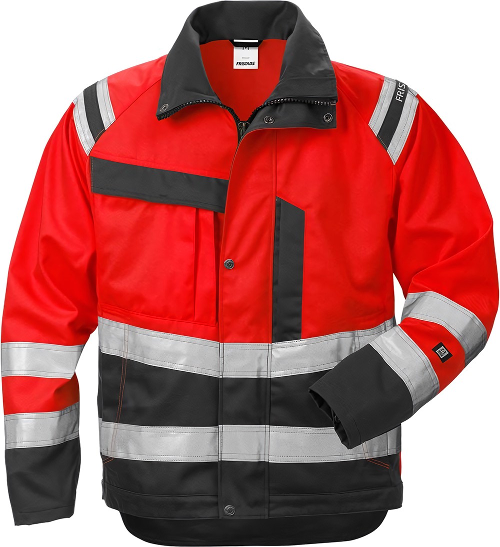 FristadsWarnschutz-JackeHighVisJackeKl34026PLUWarnschutz-RotSchwarz-XS
