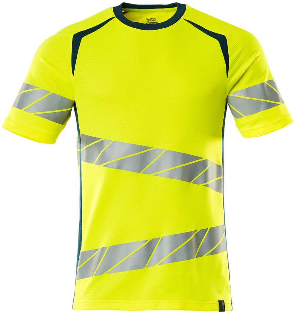 MascotT-ShirtAccelerateSafe19082-771Hi-visGelbDunkelpetroleum-XXL