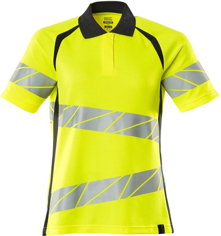 MascotDamenPolo-ShirtAccelerateSafe19093-771Hi-visGelbSchwarzblau-XXL