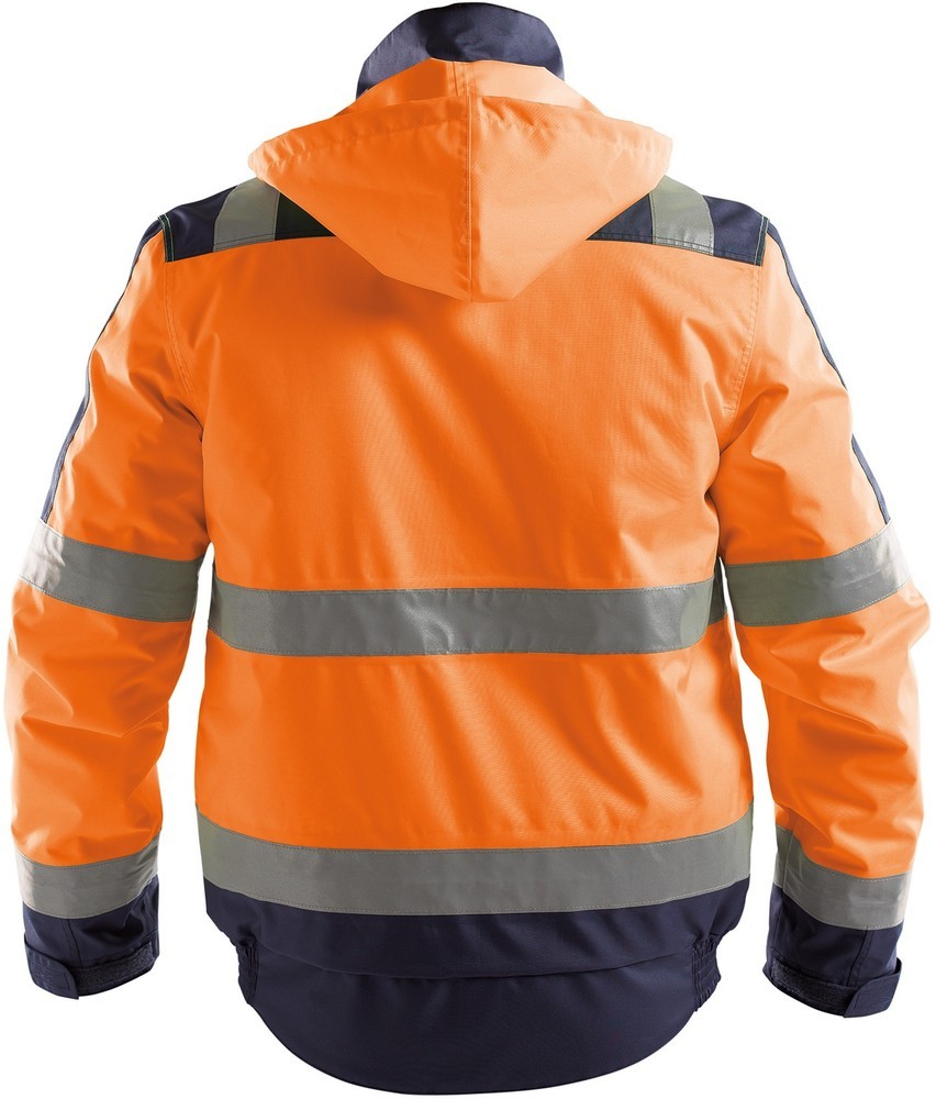 DassyWarnschutzWinterjackeLimaPES70NeonorangeDunkelblau-4XL