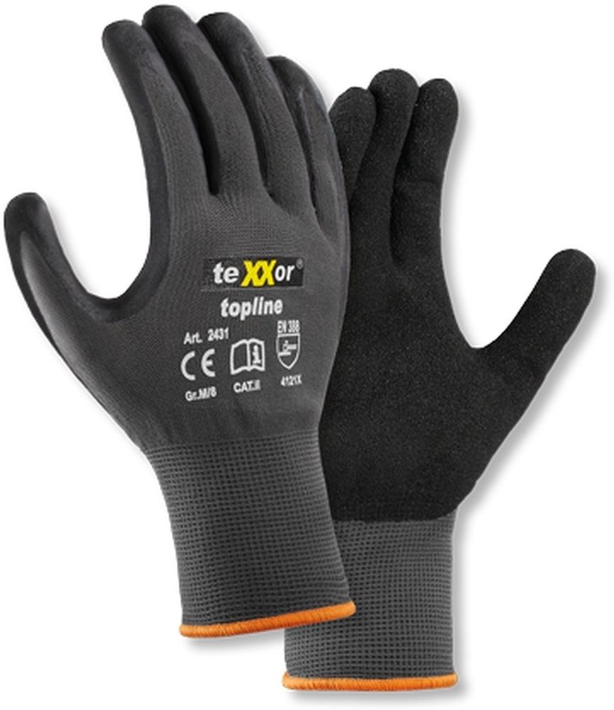 teXXorNylon-StrickhandschuheNitrilBeschichtet12Stck2431GrauSchwarz-7