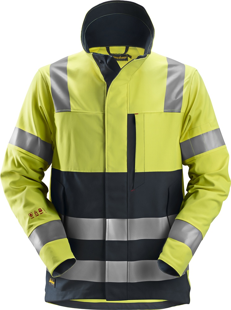 SnickersWorkwearProtecWorkHigh-VisArbeitsjackeKl31561Hv-Gelb-Navy-XS