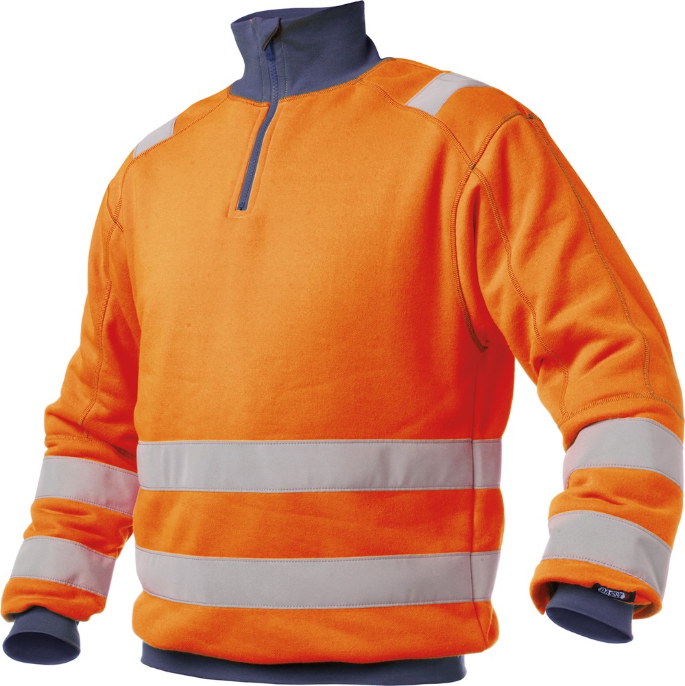 DassyWarnschutzSweatshirtDenverPESCO84NeonorangeDunkelblau