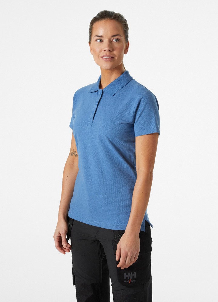 HellyHansenDamenClassicPoloShirtStoneBlue-XS